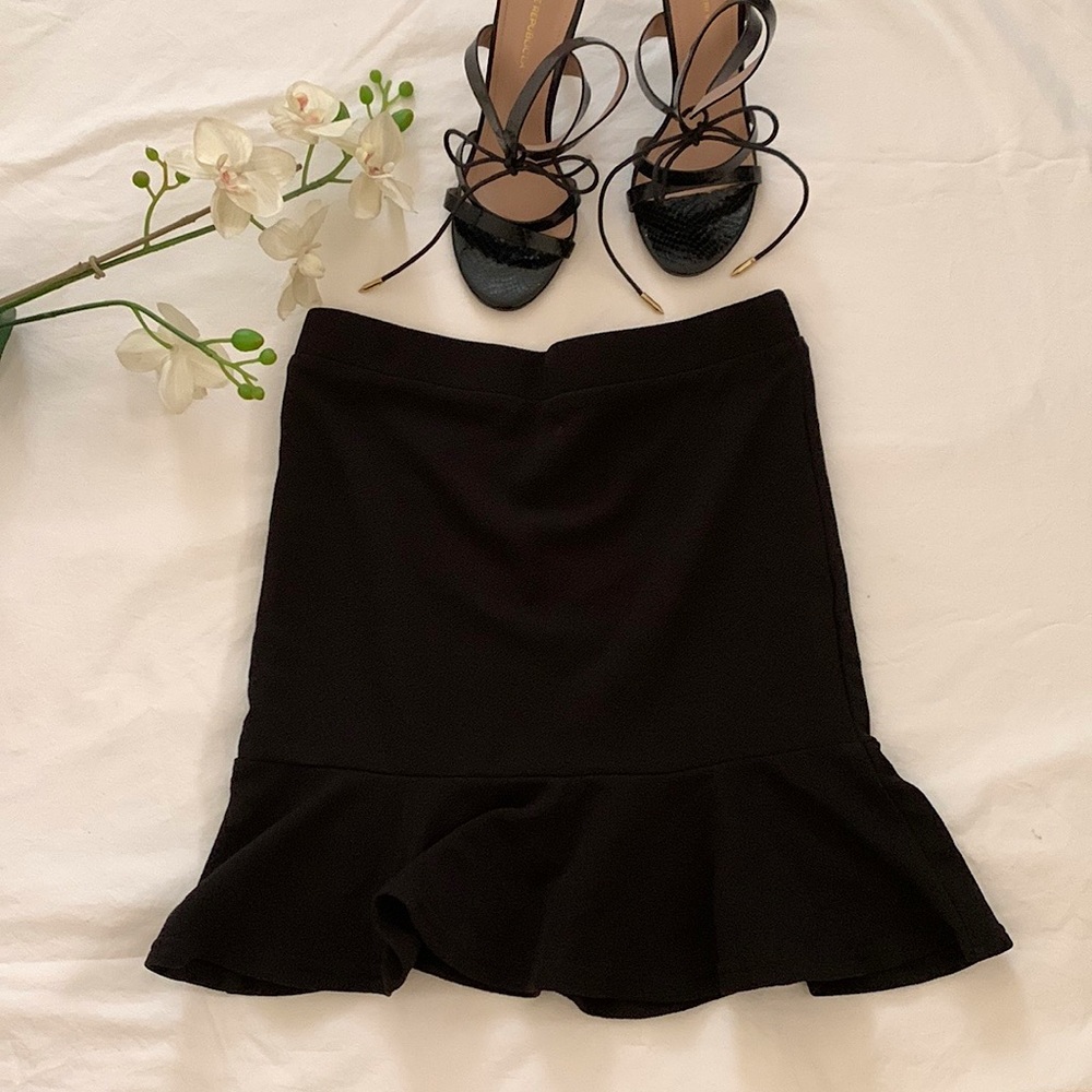 Black Ruffled Skirt